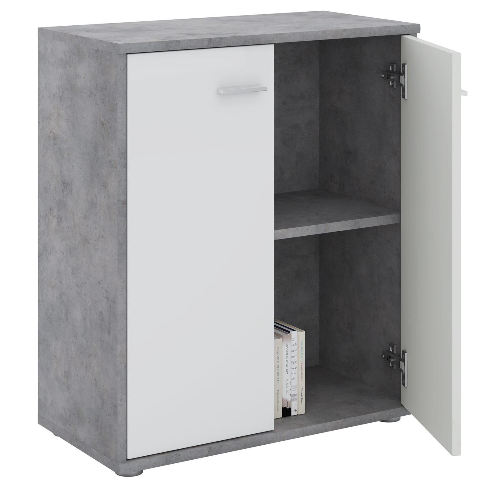 KOMMODE TOMMY - Weiß/Grau, Holzwerkstoff (60/70/30cm) - CARO-Möbel