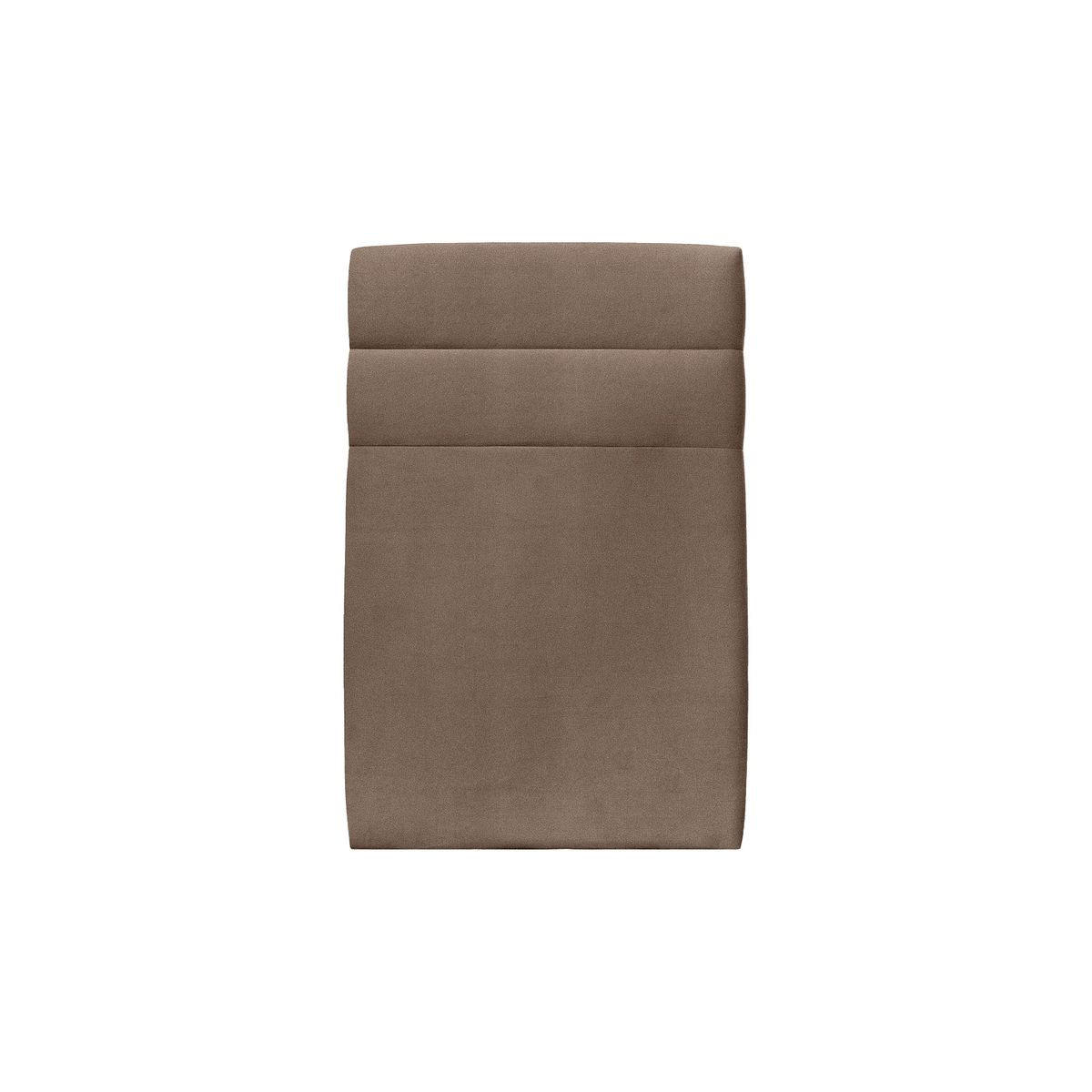 KOPFTEIL Modell Linien – Taupe Samtstoff 90 cm - Taupe/Beige, Karton/Holz (90/120/10cm) - Sommeil de Plomb