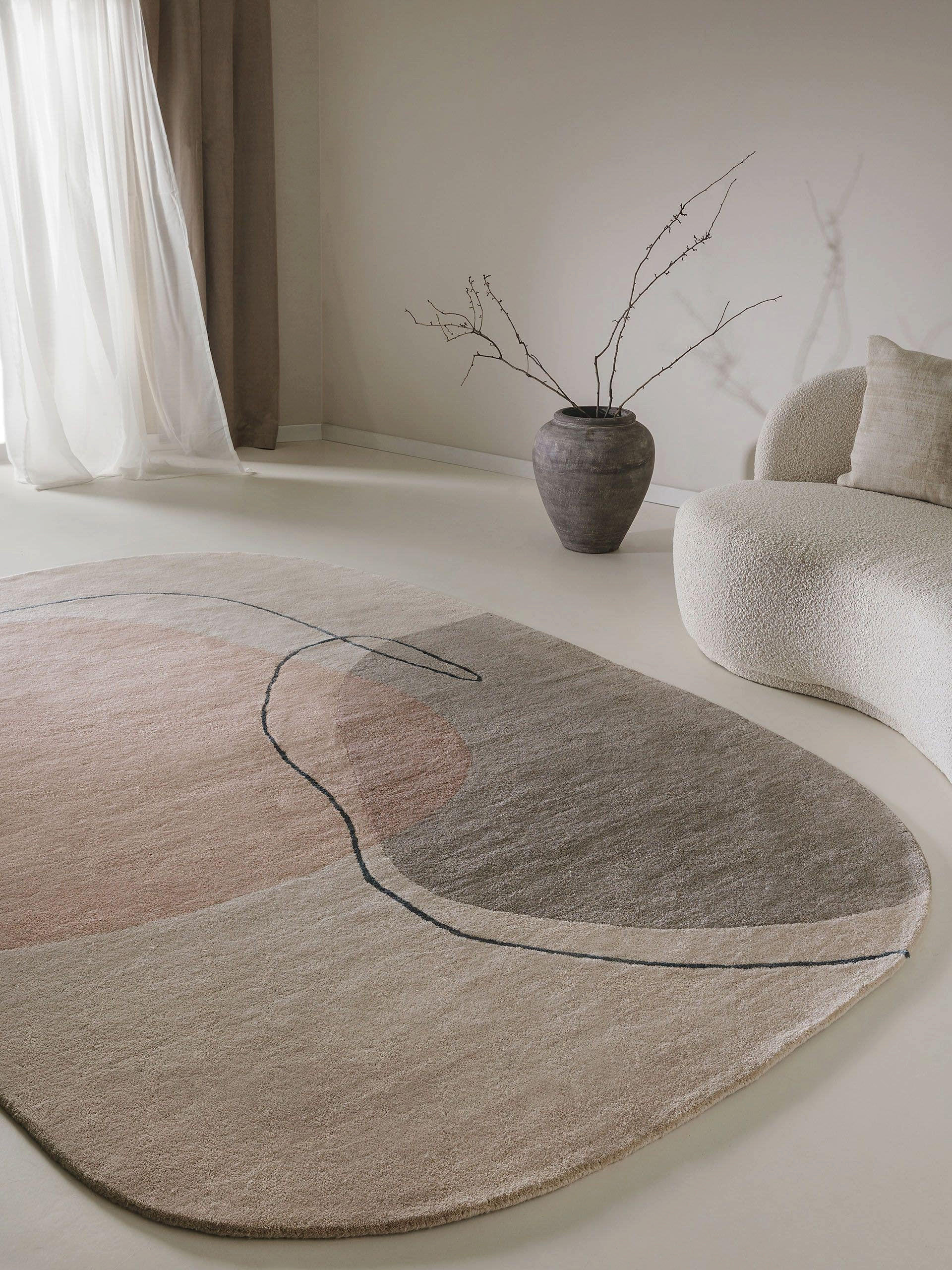 Thumbnail - benuta Pure Wollteppich, Mehrfarbig, Textil, Abstrakt, Freiform, 200x300 cm, Gots, pflegeleicht, Teppiche & Böden, Teppi...