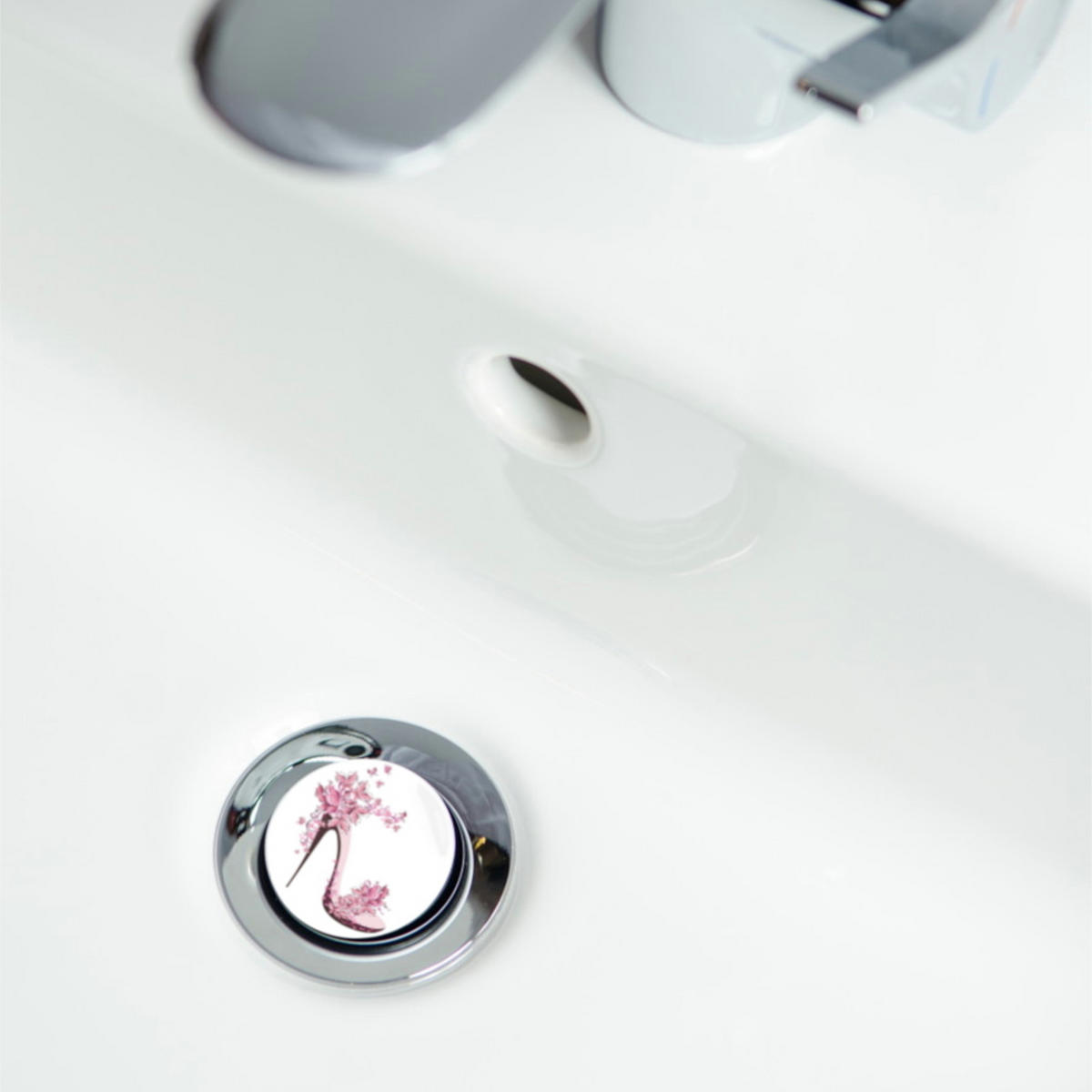 WASCHBECKENSTÖPSEL Schuh - Pink, Kunststoff/Metall (4/7/7cm) - Sanilo