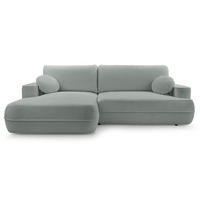 ECKSOFA Fuerro Graubeige Strukturstoff - Taupe/Schwarz, Kunststoff/Textil (260/168cm) - Selsey