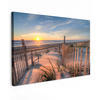 LEINWANDBILD Strand - Meer - Düne - Sonnenuntergang - Landschaft 140x90 cm - Beige, Textil (140/90cm) - MuchoWow