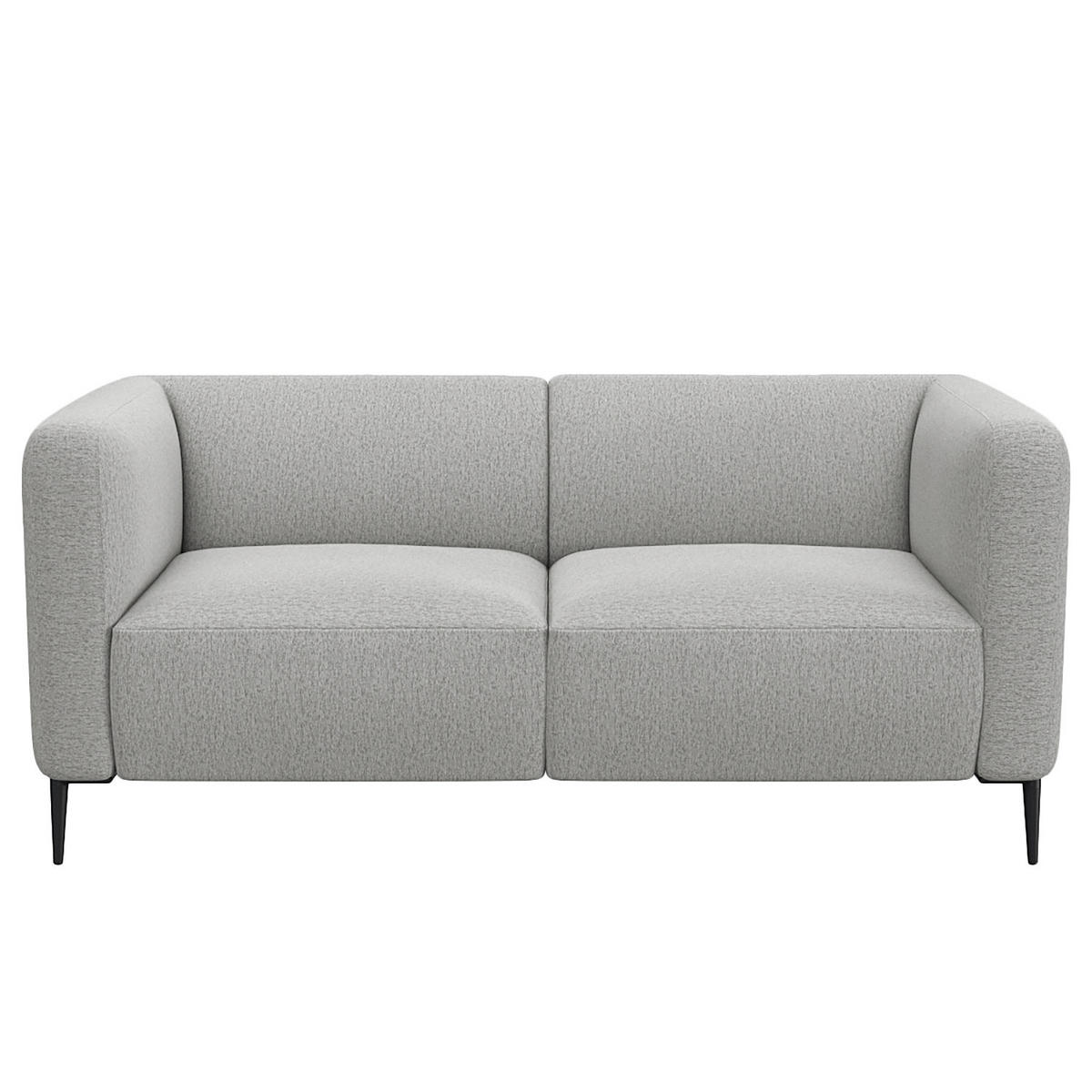 2,5-SITZER SOFA - Schwarz/Hellblau, Textil/Metall (175/74/88cm) - home24