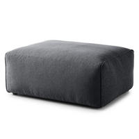 POLSTERHOCKER - Schwarz/Grau, Textil (81/38/100cm) - home24