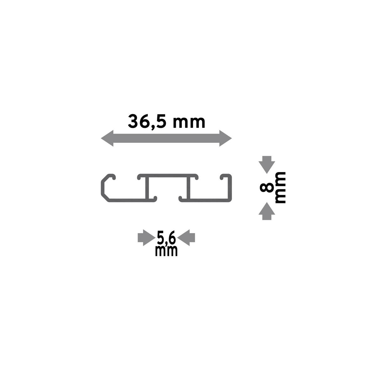 GARDINENSCHIENE Slimline 120 cm, 1-/2-läufig Weiß - Weiß, Metall (4/1.1/120cm) - INTERDECO