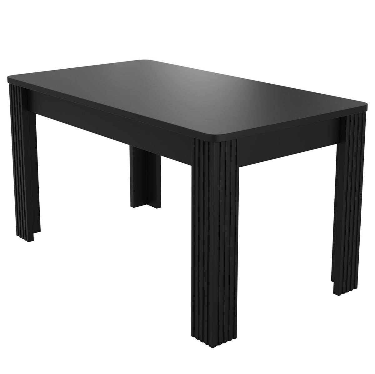 ESSTISCH 116/65/75 cm schwarz aus Spanplatte mit pflegeleichter Tischplatte - Schwarz, Holzwerkstoff (116/65/75cm) - OKWISH