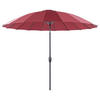 SONNENSCHIRM dunkelrot 255 cm Baia - Rot/Schwarz, Textil (255/255cm) - Beliani