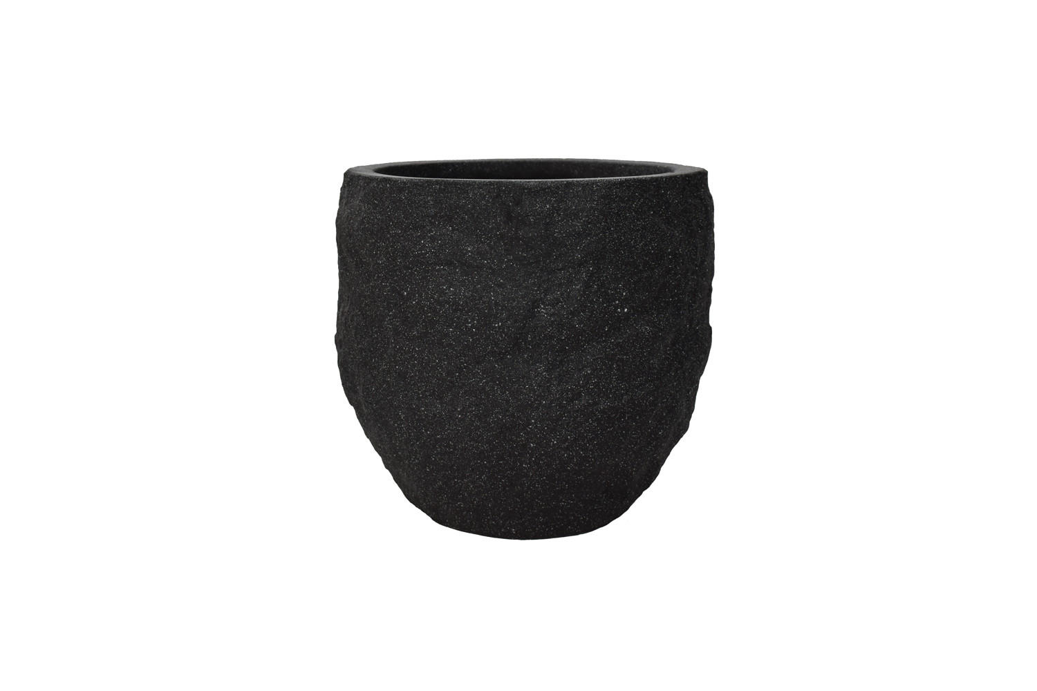 PFLANZKASTEN The Rock 28x24 cm, Steinoptik Anthrazit, Fiberstone - Anthrazit, Kunststoff (28/24/28cm) - dasmöbelwerk