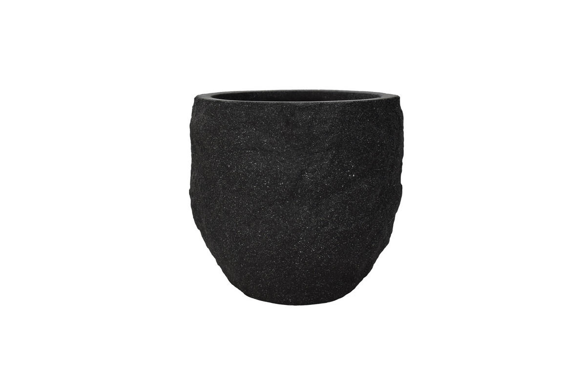 PFLANZKASTEN The Rock 28x24 cm, Steinoptik Anthrazit, Fiberstone - Anthrazit, Kunststoff (28/24/28cm) - dasmöbelwerk