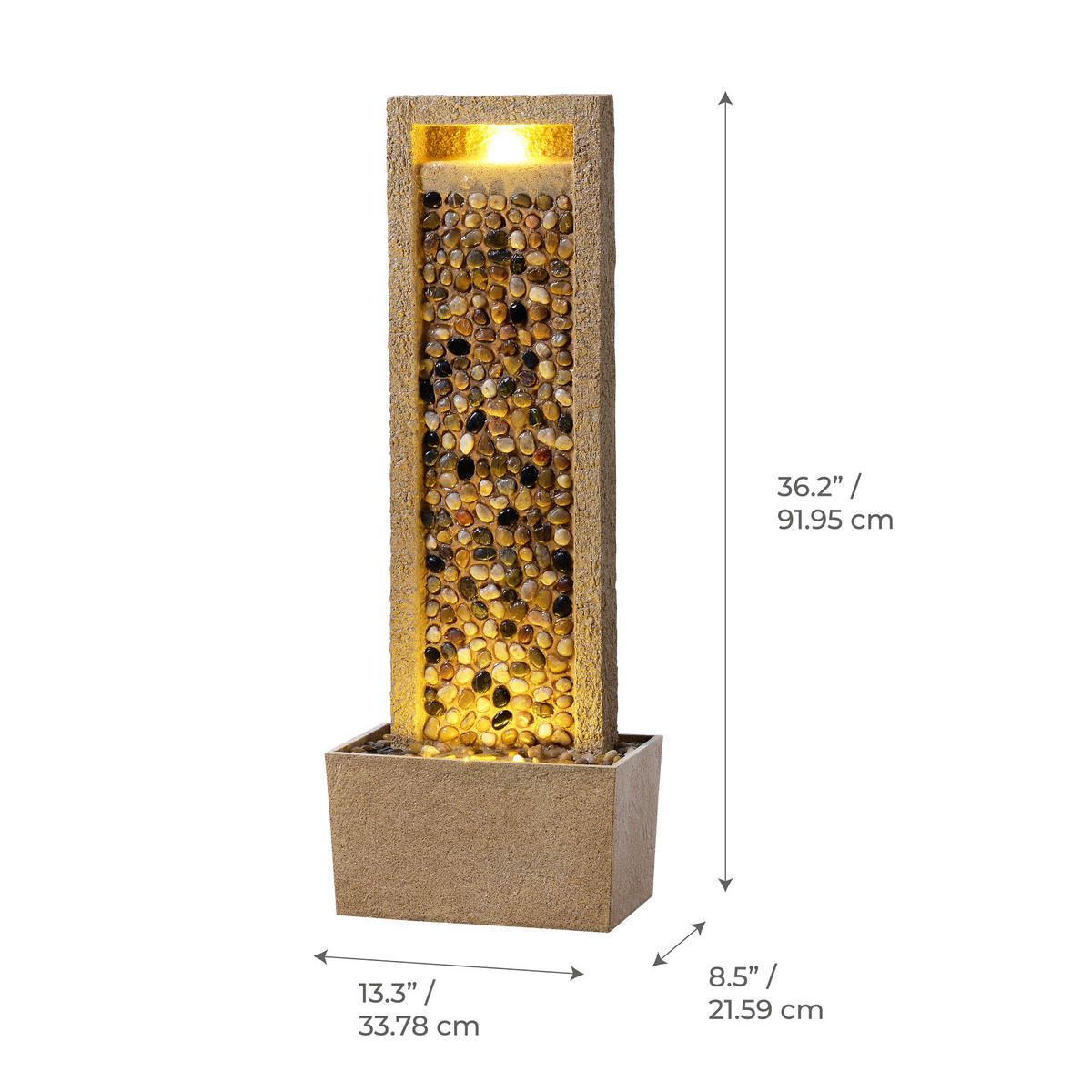 GARTENBRUNNEN braun - Braun, Kunststoff (34/22/92cm) - Teamson Home