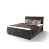 BOXBETT BAHAMA 160x200, mit Matratze H3 und Topper, Monolith 92 - Grau, Holz/Kunststoff (160/200cm) - Bedante