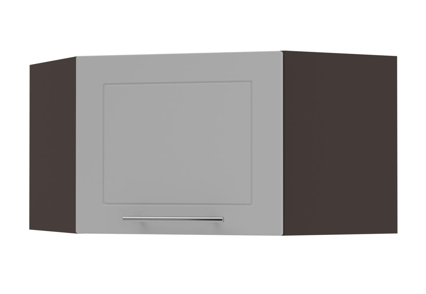 Feldmann-Wohnen Eckhängeschrank Grau, Dunkelgrau 60x36x60 cm