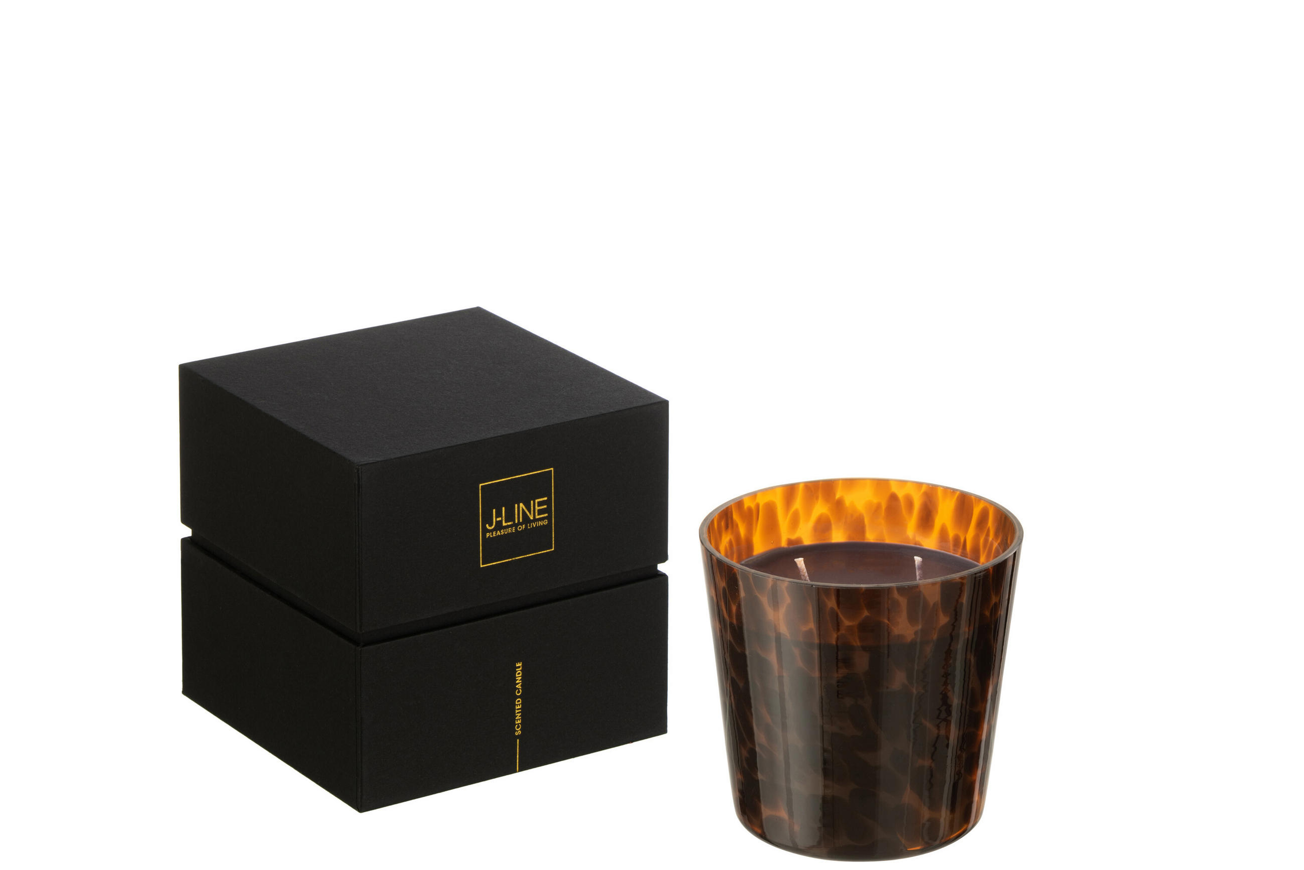 DUFTKERZE NOA - Braun - S - 50 Std. - Cognac, Paraffin (12/11.5cm) - J-Line