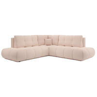 ECKSOFA Hellrosa SOHI Curio 60 Ausziehbar Mit Schlaffunktion - Rosa, Textil (266.5/266.5cm) - Sepro Meble
