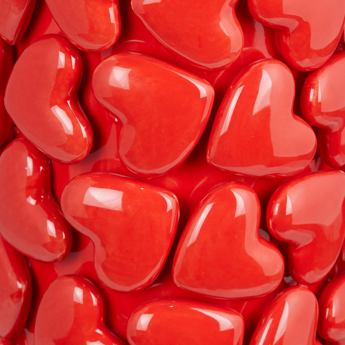 VASE Hearts - Rot, Keramik (31cm) - Butlers