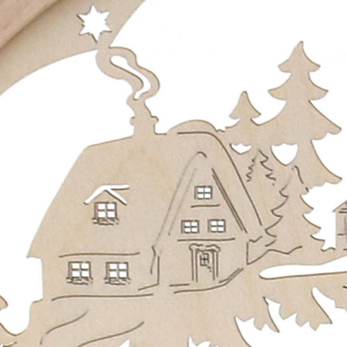 SCHWIBBOGEN Winterdorf 7-flammig - Multicolor, Holz (0.1/1/0.1cm) - Dekoteam24