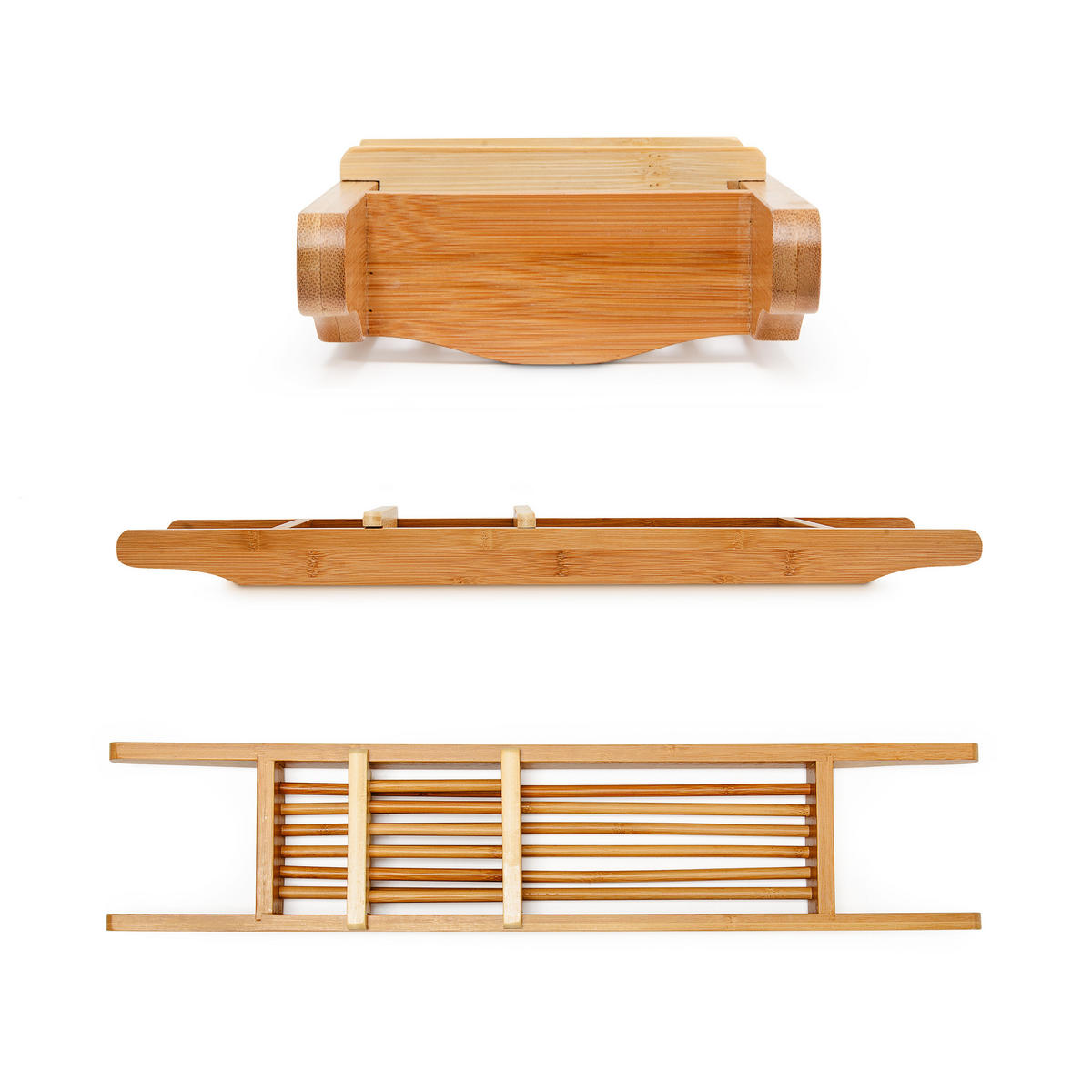 BADEWANNENABLAGE - Hellbraun, Holz (14/6.5/69cm) - Relaxdays