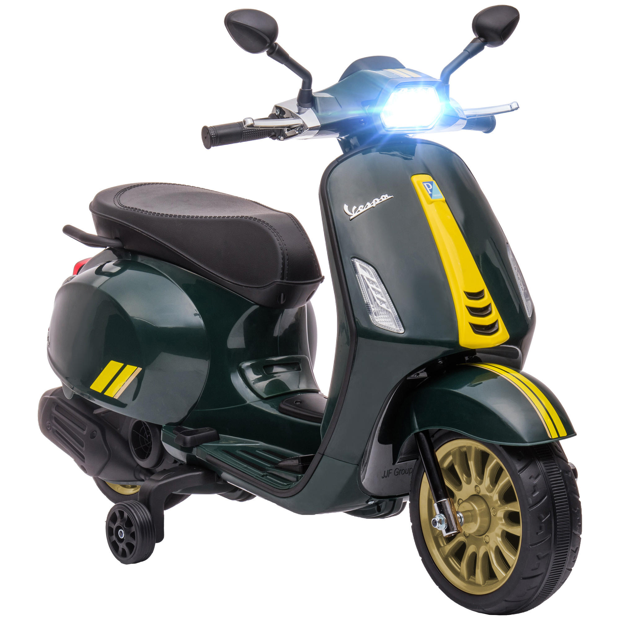 KINDER Elektro-Motorrad - Dunkelgrün, Kunststoff/Metall (107/47/73cm) - AIYAPLAY