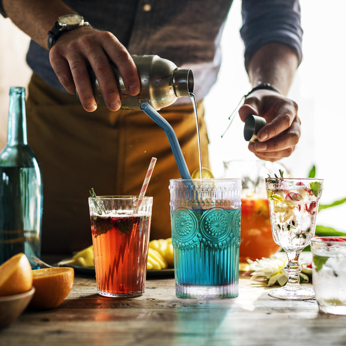 4XTRINKGLAS - Transparent, Glas (0.45L) - Relaxdays