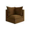 SOFAELEMENT Samt Stoff Gelb - Currygelb/Schwarz, Holzwerkstoff/Kunststoff (90/77/90cm) - Makamii