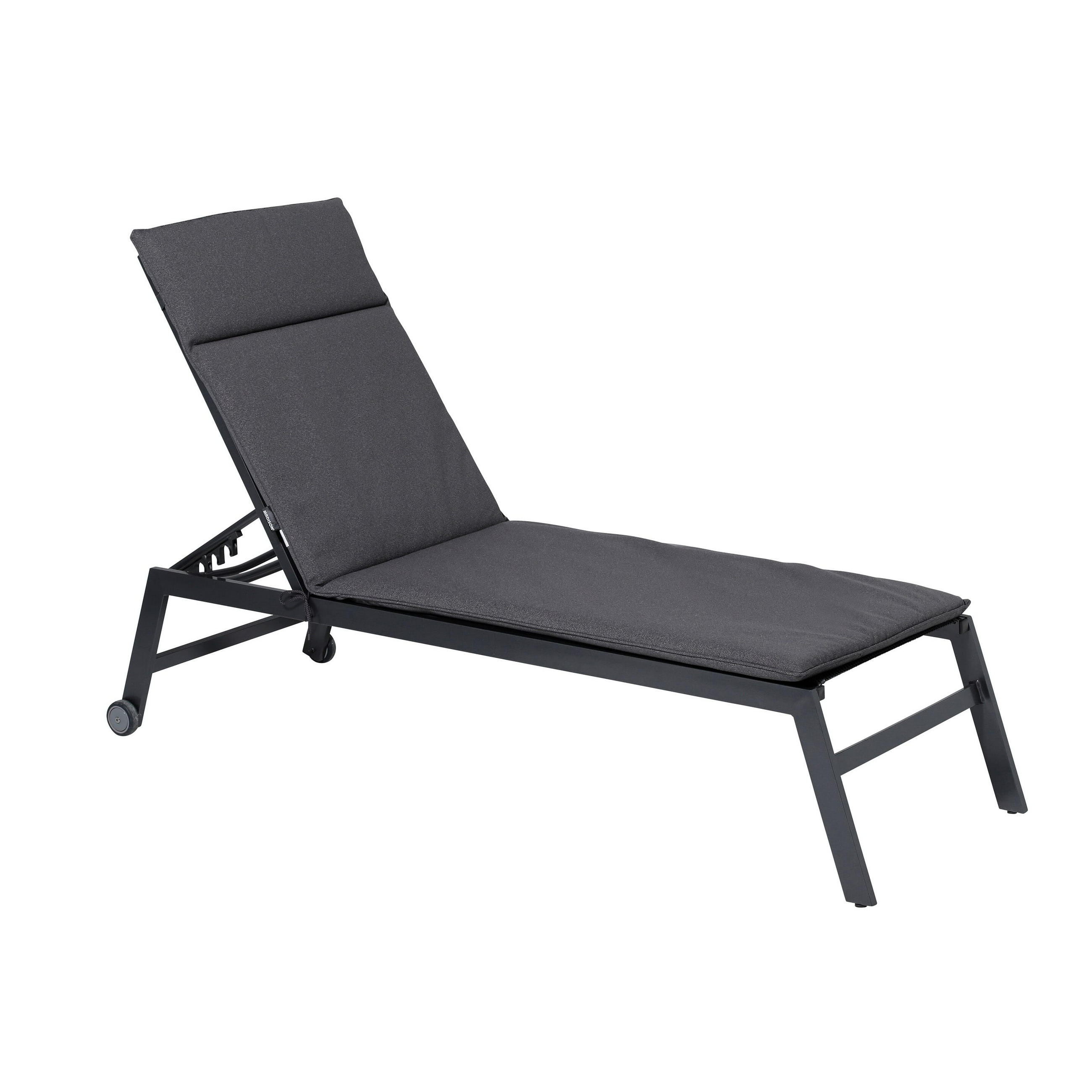 LIEGENAUFLAGE Manchester 190/60 cm - Dunkelgrau, Textil (60/7/190cm) - Madison