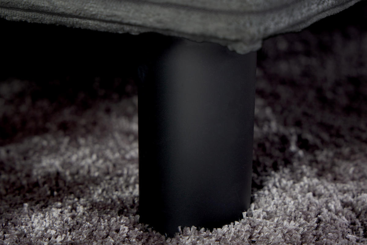ECKSOFA KENT Cord Anthrazit 220 cm - Dunkelgrau/Schwarz, Kunststoff/Textil (220/190cm) - riess-ambiente