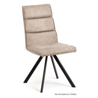 ESSZIMMERSTUHL drehbar (2er-Set) Dessa 47x92x60 Schwarz/Natur - Schwarz/Naturfarben, Kunststoff (60/92/47cm) - 58aufmkessel