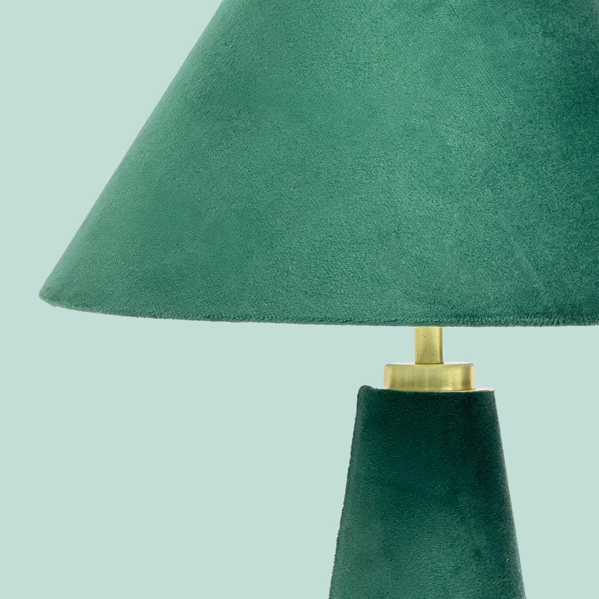 TISCHLAMPE - Dunkelgrün, Textil/Metall (30/30/47cm) - Relaxdays