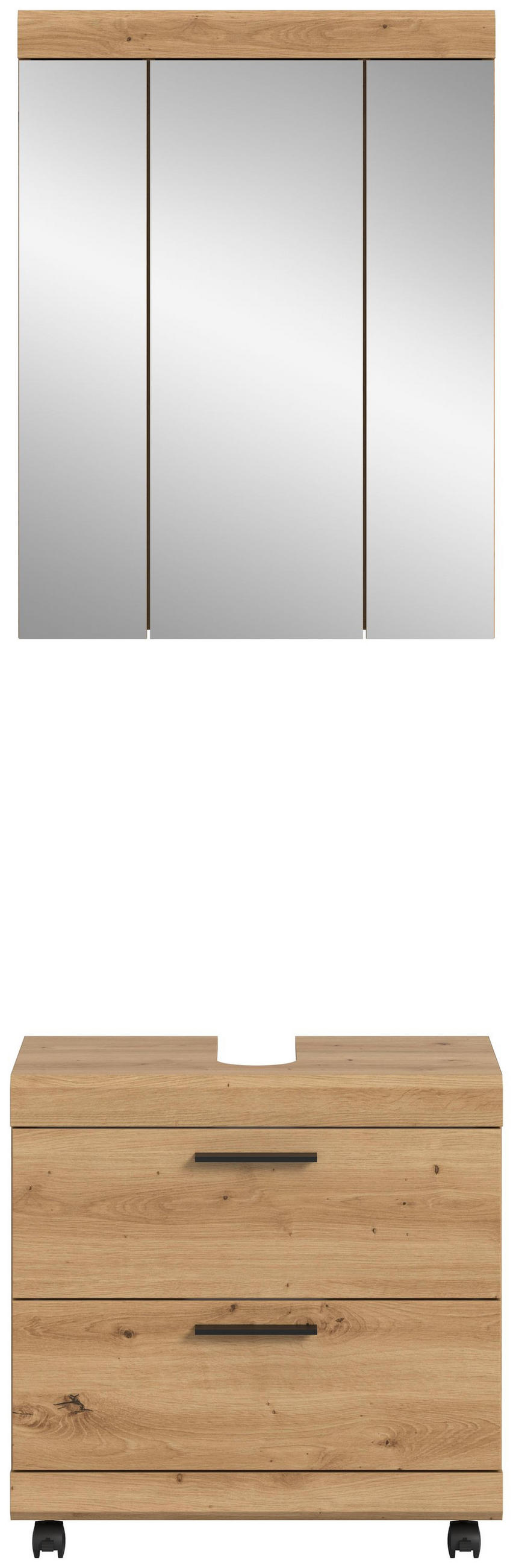 BADEZIMMER Vento 3-tlg. (B/H/T: ca. 60/191/34 cm) in Artisan Eiche /Artisan Eiche - Eiche Artisan, Holzwerkstoff (60/191/34cm)