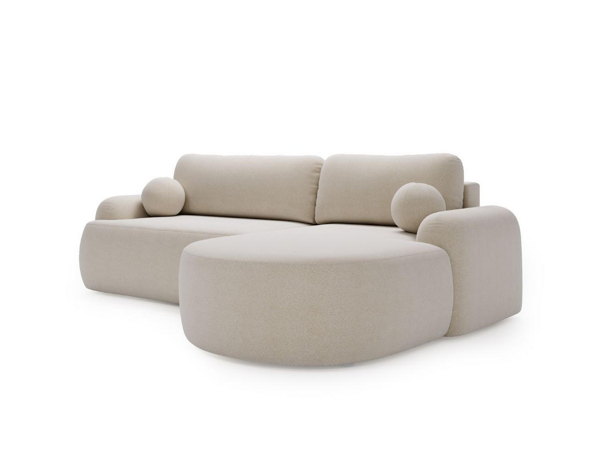 ECKSOFA Aurio Beige Rechts - Beige, Holz/Textil (261/177cm) - Graingold