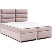BOXBETT Trinity K-4 Bonellfederkern inkl. Topper - Rosa, Holz/Holzwerkstoff (140/200cm) - Best For Home