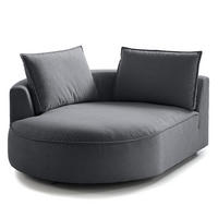 OTTOMANE - modular - Schwarz/Grau, Kunststoff/Textil (126/82/154cm) - home24