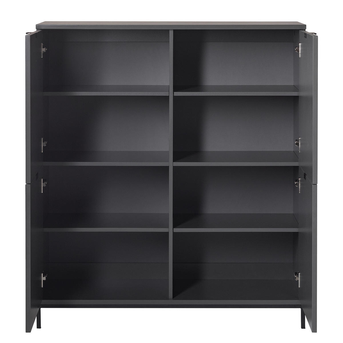 HIGHBOARD - Dunkelgrau - Dunkelgrau, Holzwerkstoff (110/124/40cm) - home24