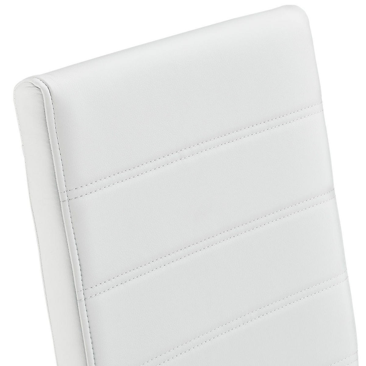 SCHWINGSTUHL Vegas weiß Kunstleder (4er Set) - Weiß, Textil (41/101/52cm) - Juskys