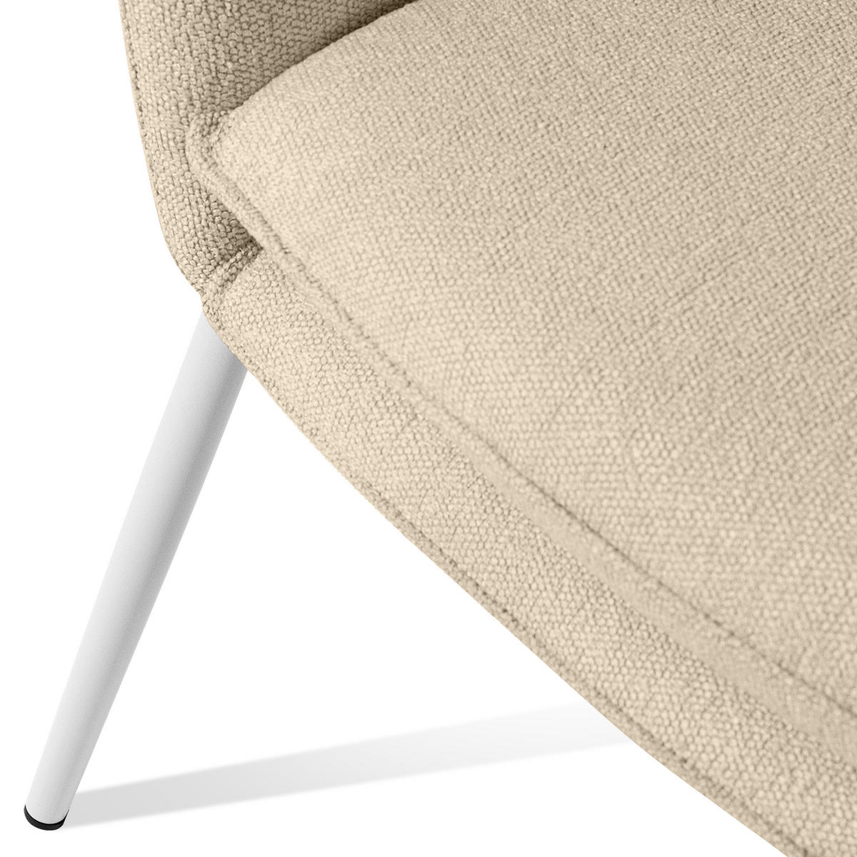 GARTENMÖBELSET SOLIS Gartenlounge-Set, creme/weiß - Creme, Textil/Metall - KONSIMO®