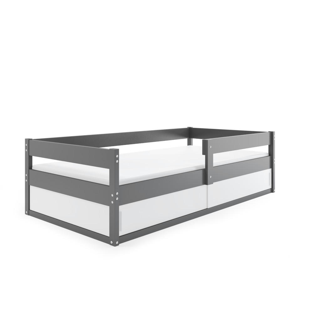 KINDERBETT Hugo 160x80cm mit Lattenrost - Grau, Holz (80/160cm) - Interbeds