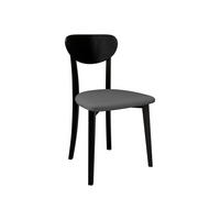 ESSZIMMERSTUHL Hugo VII - Schwarz/Grau, Holz/Textil (47/86/48cm) - MIRJAN24