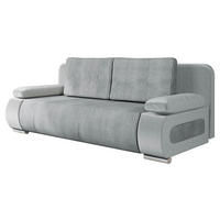 SCHLAFSOFA Emma Cord - Hellgrau, Holz/Kunststoff (200/77/92cm) - MIRJAN24
