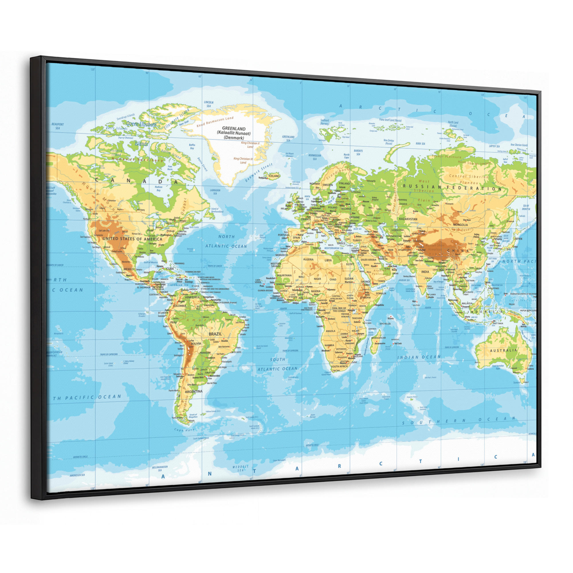 MuchoWow Leinwand Blau 70x50 cm