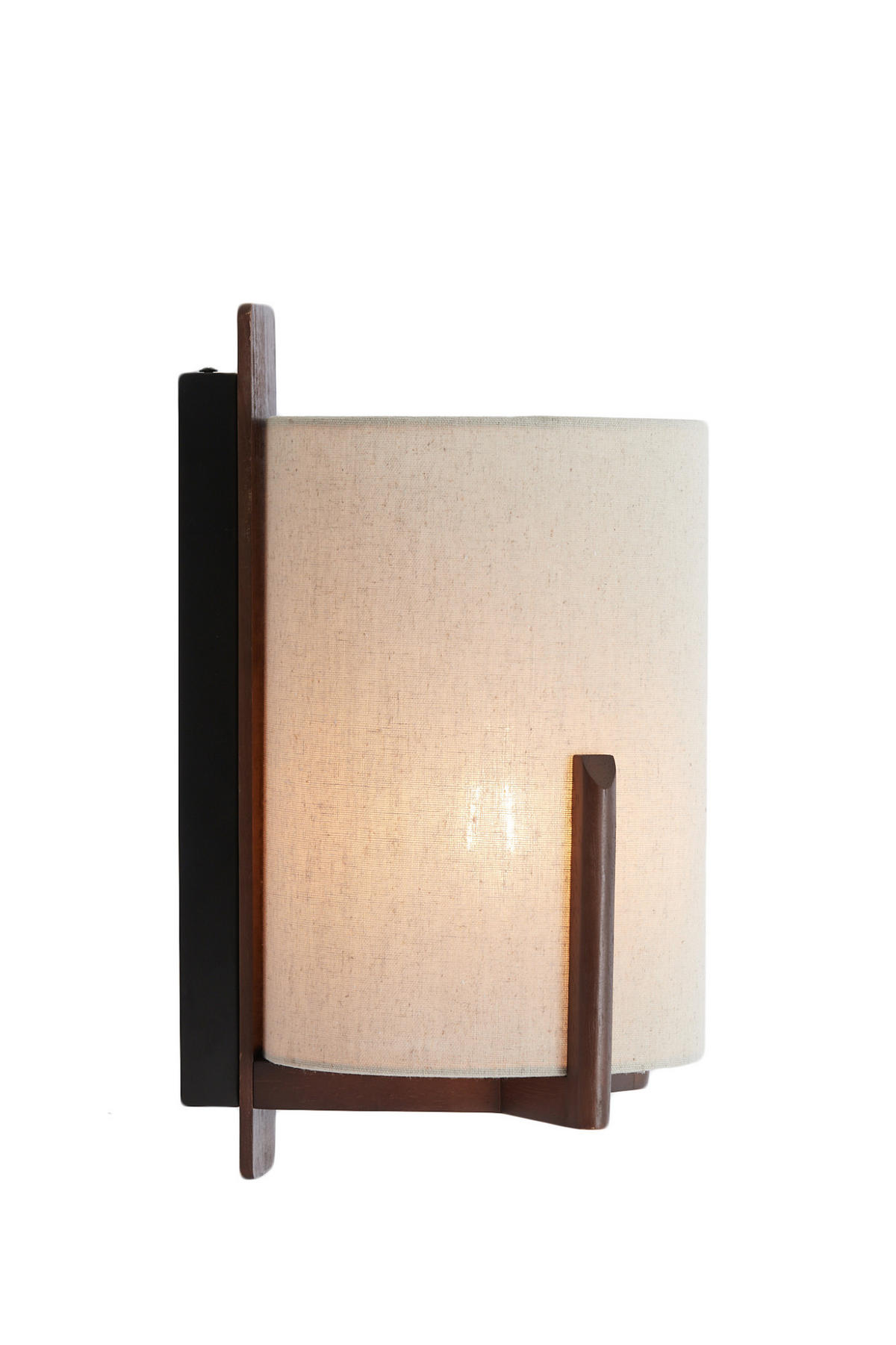 WANDLEUCHTE Litto Braun Ø22/36 cm - Braun, Holz (18/36/22cm) - Light & Living