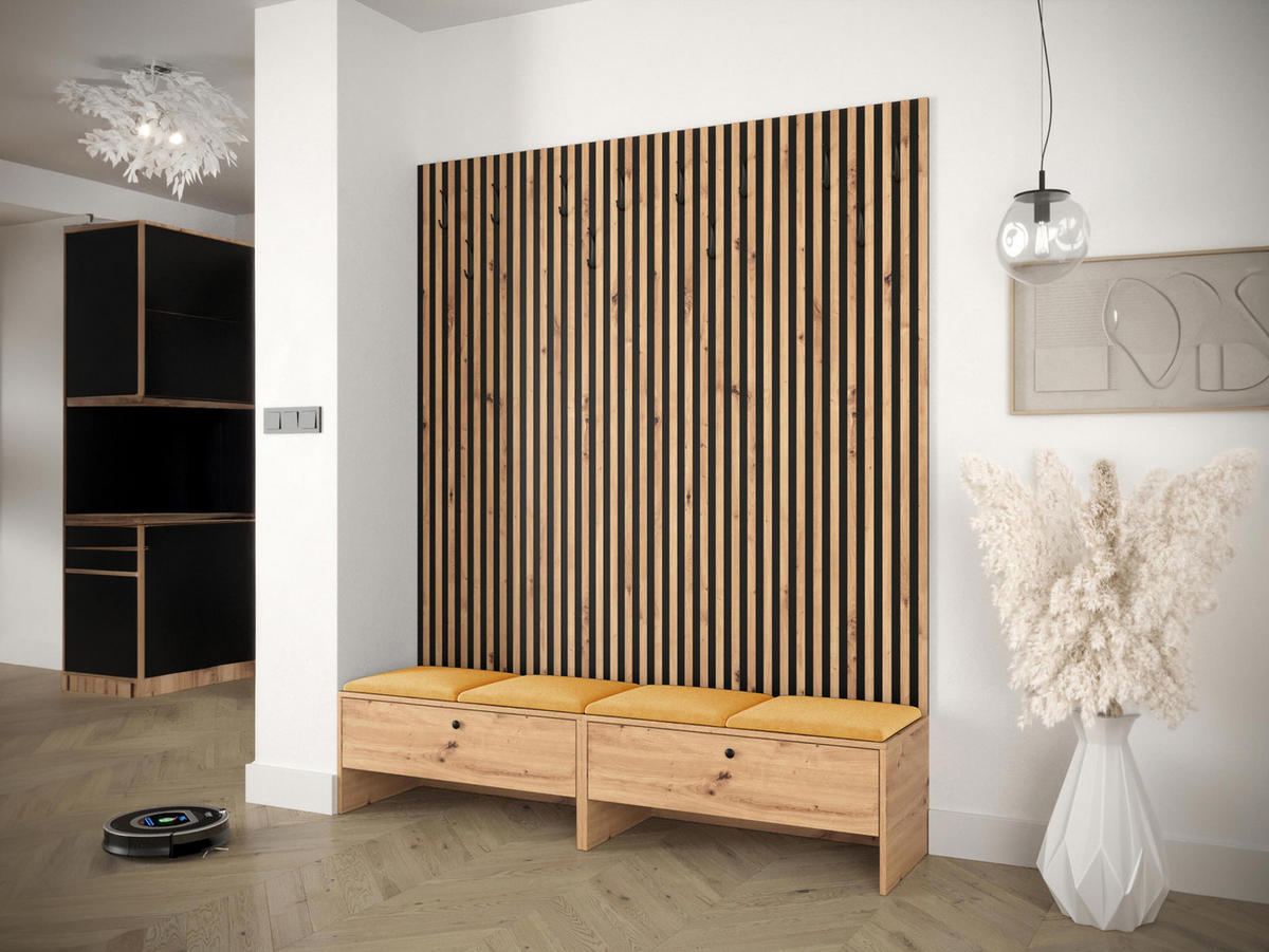 GARDEROBE Balma V - Orange, Holzwerkstoff (170/206/44cm) - MIRJAN24