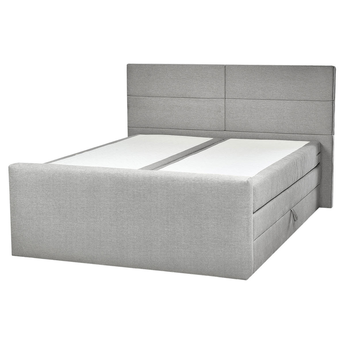 BOXSPRINGBETT 160x200 cm Grau Aristocrat - Hellgrau, Textil (160/200cm) - Beliani