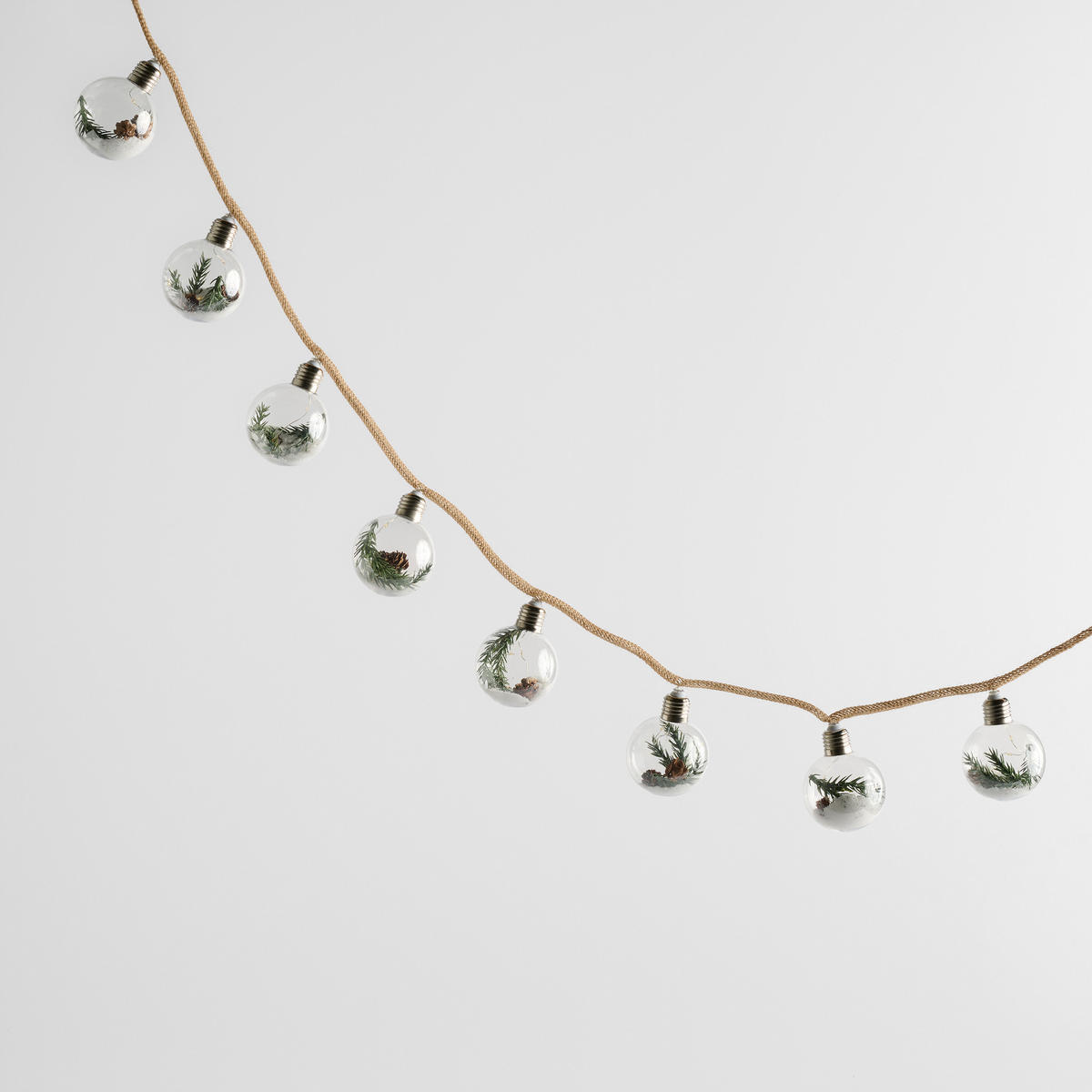 LICHTERKETTE Forester, Grün, 9x7x195 cm, Dekorative Weihnachtsdeko - Grün, Kunststoff (195cm) - home&you