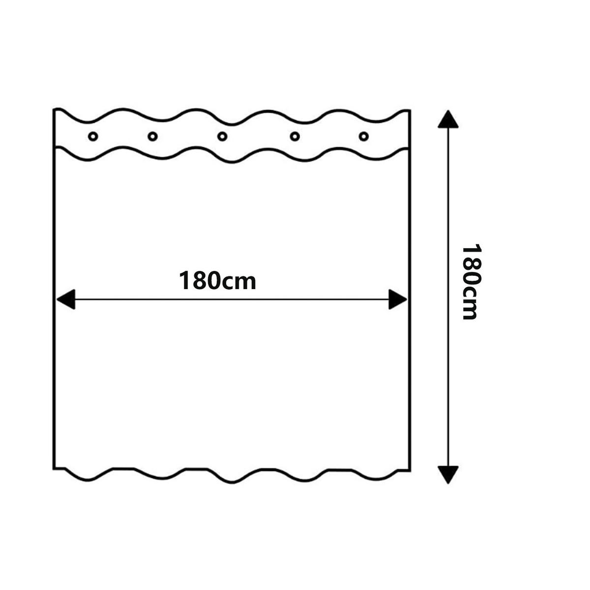 DUSCHVORHANG Badewanne Badezimmer schimmelresistent wasserdicht - Weiß, Kunststoff (180/180cm) - MCBOSON