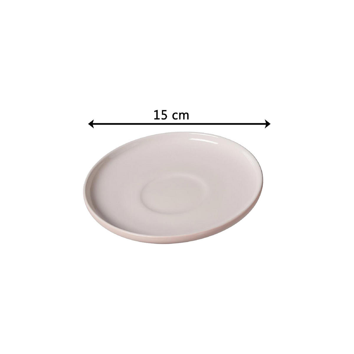KAFFEETASSEN MIT UNTERTASSEN Jasper Rosa 240 ml 4er Set - Rosa, Keramik (15/9/15cm) - Ritzenhoff Breker