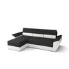 ECKSOFA L REBI L2 Rainbow 27/31 Links mit Schlaffunktion, Grau/Weiß, L-Form - Weiß/Grau, Textil (251/140cm)
