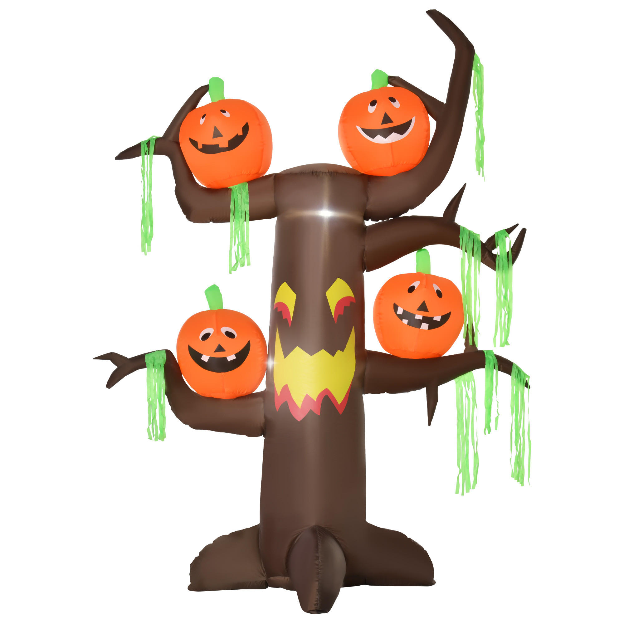 HALLOWEEN AUFBLASBARER BAUM, Mehrfarbig, Polyester - Multicolor, Kunststoff (80/240/180cm) - HOMCOM