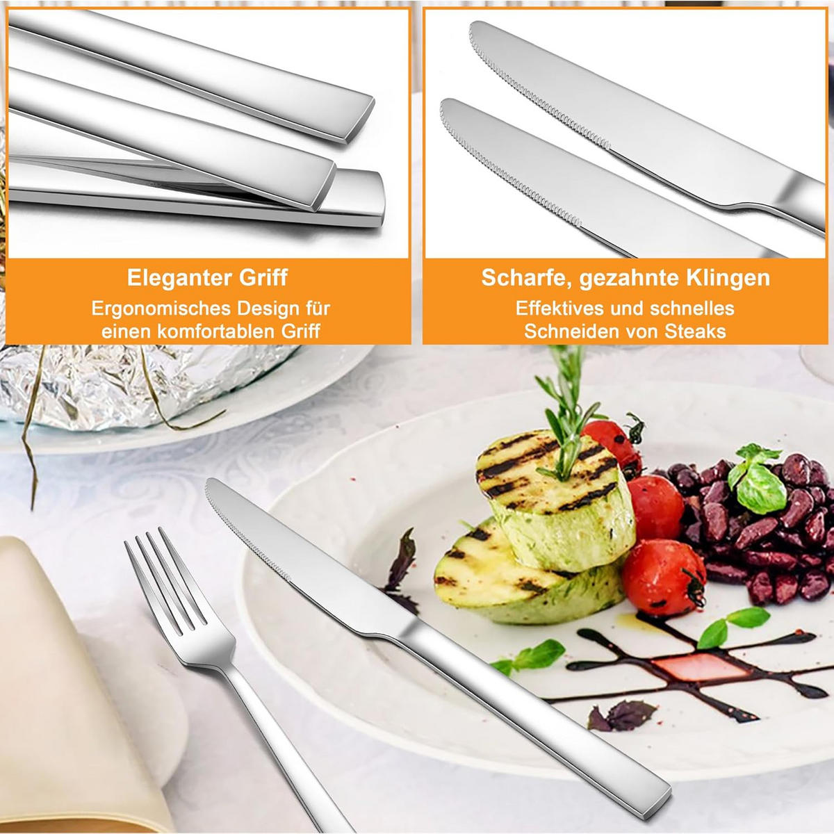 TAFELMESSER Ha17 Silber 12.9CM 12er-Packung - Silbereichenfarben, Metall (22.8cm) - HaWare