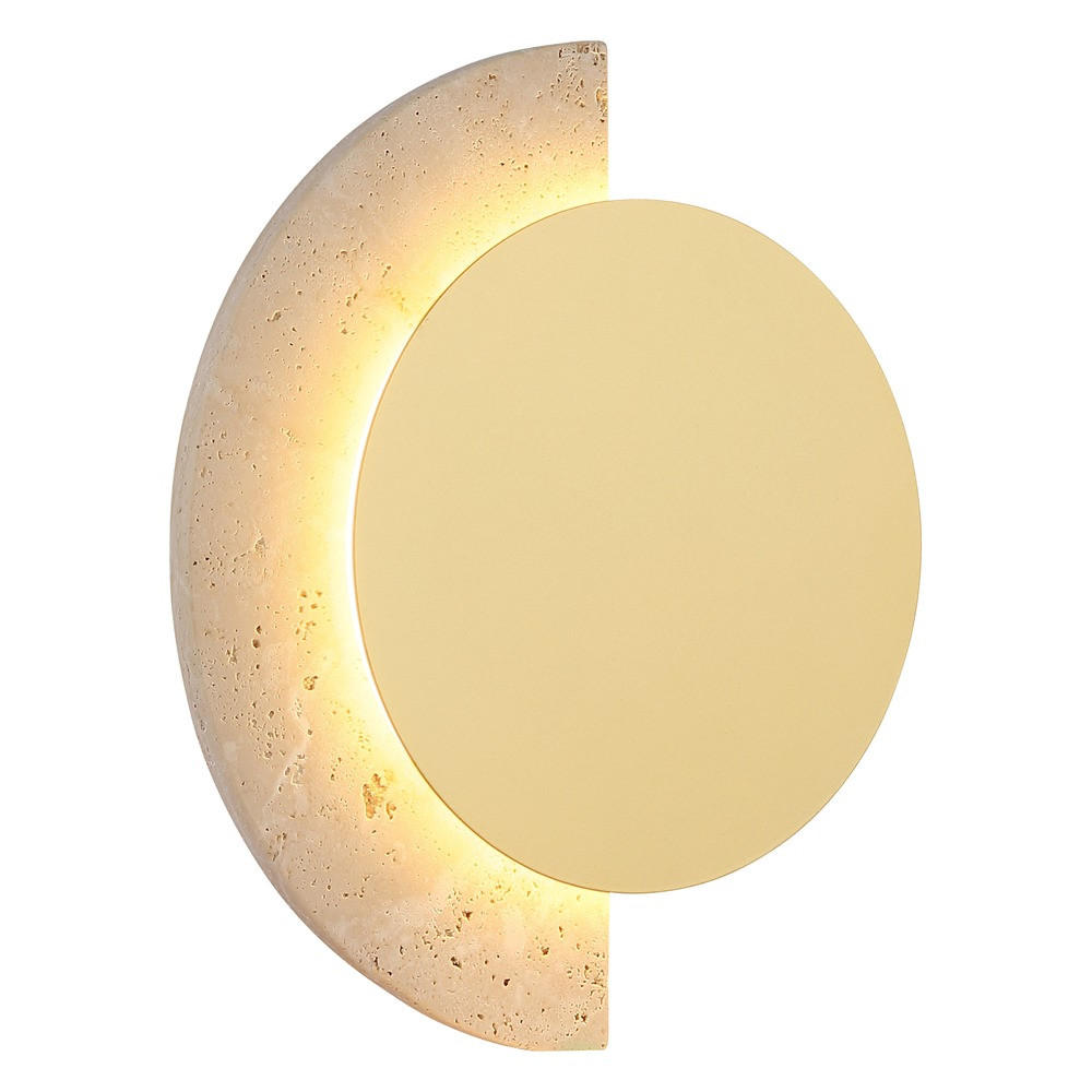 WANDLEUCHTE ROJAS Metall weiß matt, goldfarben matt, LED - Weiß, Metall (27.5/30/3.5cm) - Globo Lighting