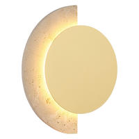 WANDLEUCHTE ROJAS Metall weiß matt, goldfarben matt, LED - Weiß, Metall (27.5/30/3.5cm) - Globo Lighting